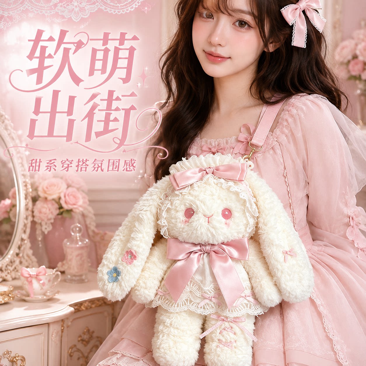 lolita芭蕾公仔可爱小兔子玩偶