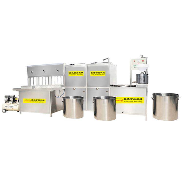 智能豆腐机生产线 全自动豆腐机操作视频 鑫达现场技术教学