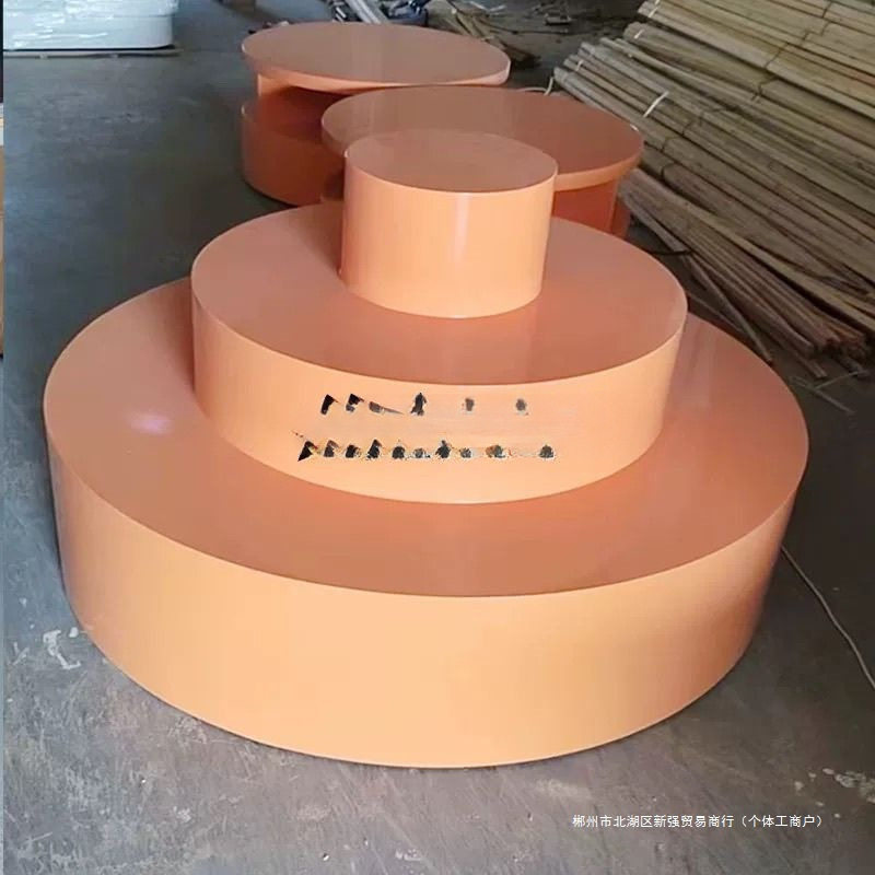 发光圆形中岛多层科技展厅展柜图片