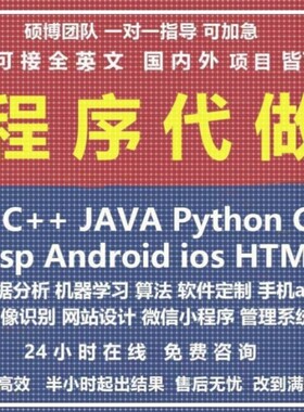 计算机Java代码编写c++代做matlab程序Python编程php设计qt开发c#