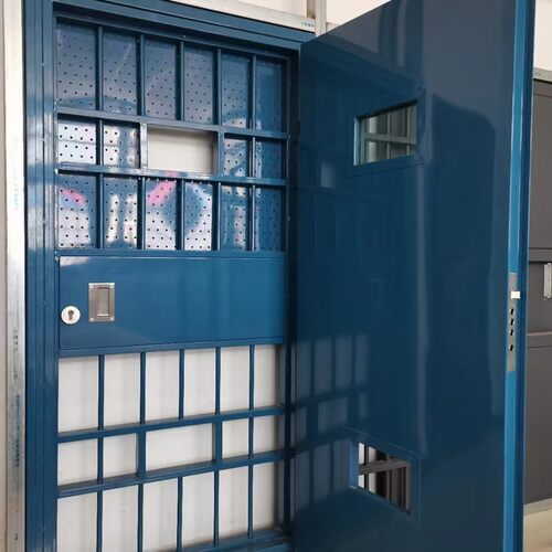 看守所禁闭室监舍门一框双门自动栅栏门订购