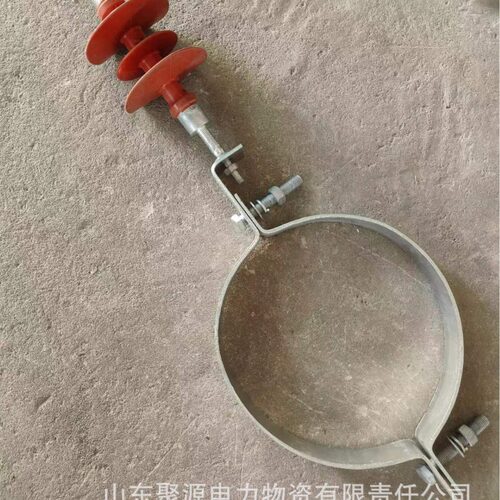 构架绝缘固定金具引下线夹 钢管杆用引下线夹 橡胶夹块引下线夹