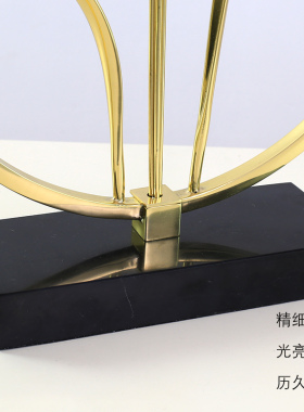 轻奢黄铜鹿大麦摆件家居客厅高档酒柜装饰品乔迁新居礼品开业礼物