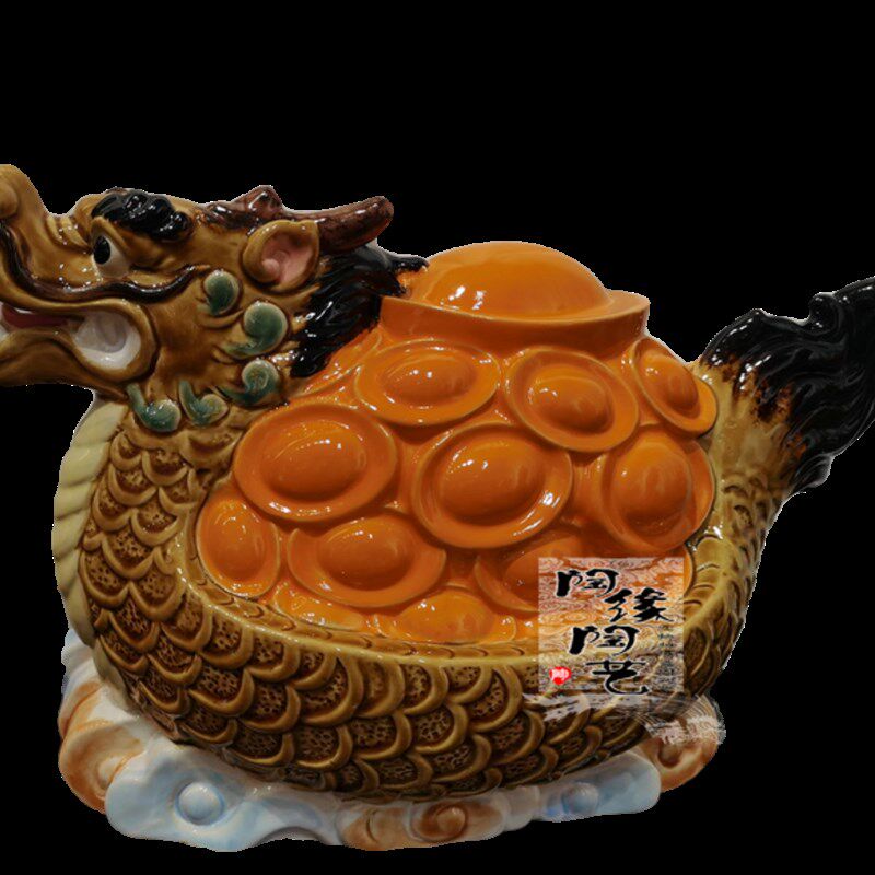陶瓷工艺品 石湾公仔 龙 生肖 满载而归