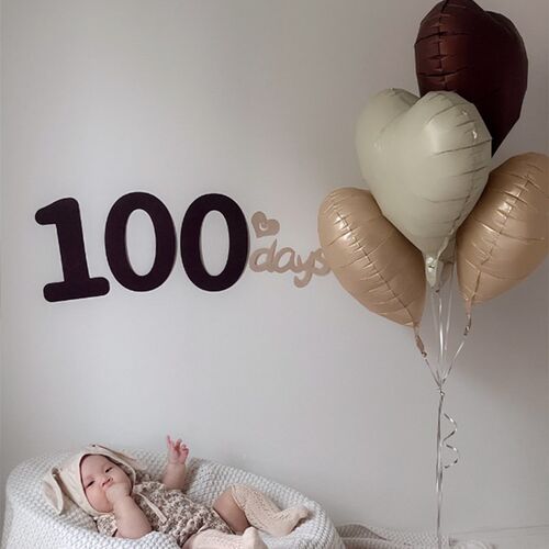 满月拍照道具布置婴儿龙宝宝百天场景装饰气球100天男女孩仪式感3
