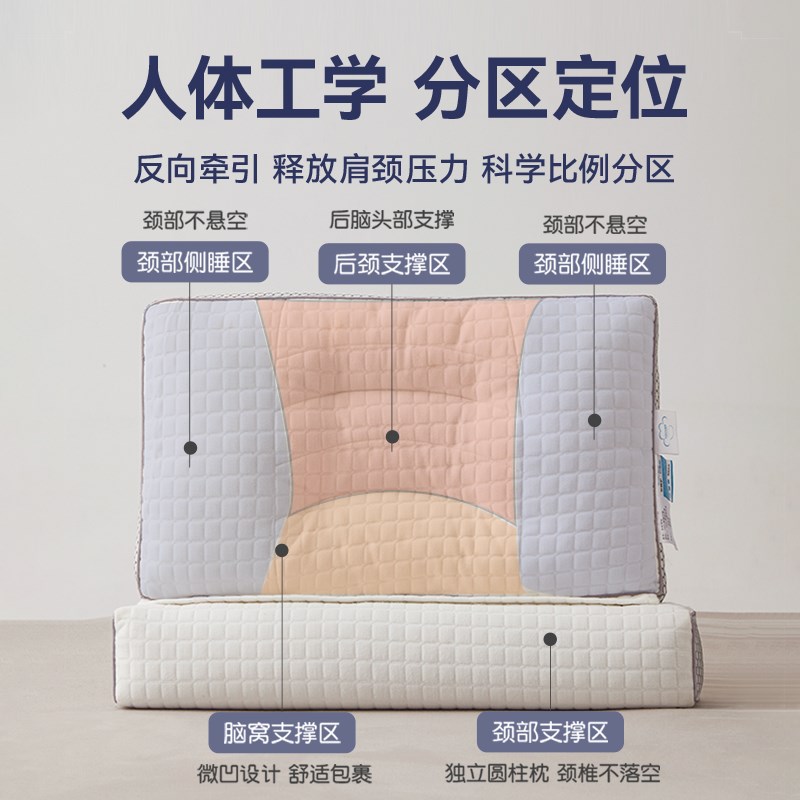 决明子枕头护颈椎专用助睡眠枕芯成人家用一对护颈枕分区荞麦硬枕