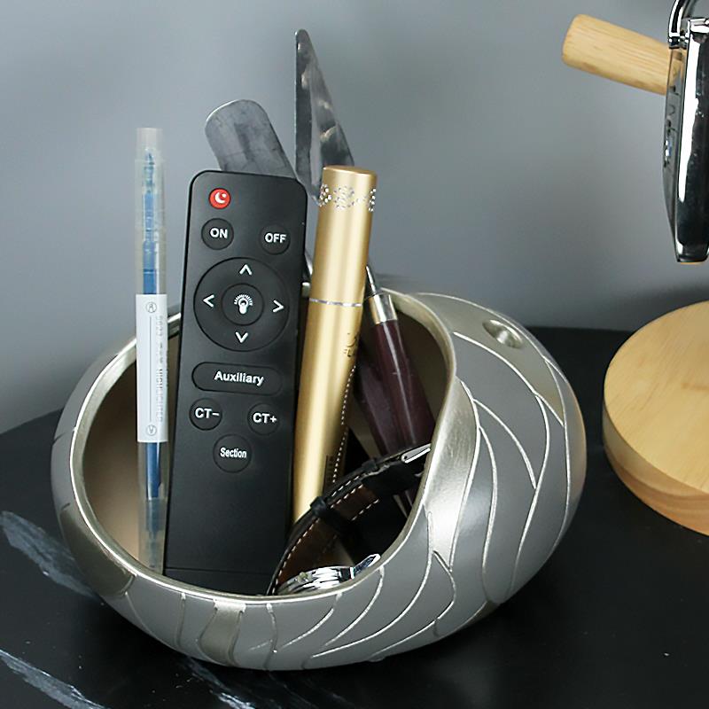 创意时来运转收纳摆件桌面客厅茶几陶瓷工艺品烟缸零钱盒储物盒罐