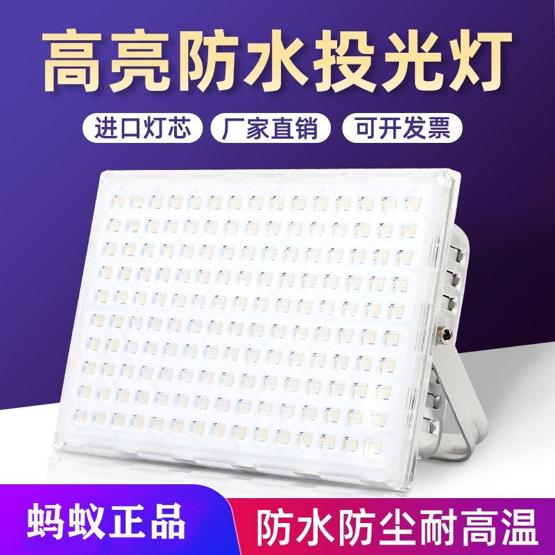 蚂蚁新一代照明LED耐腐蚀投光灯50W100W200W灯泛光灯射灯广告广场