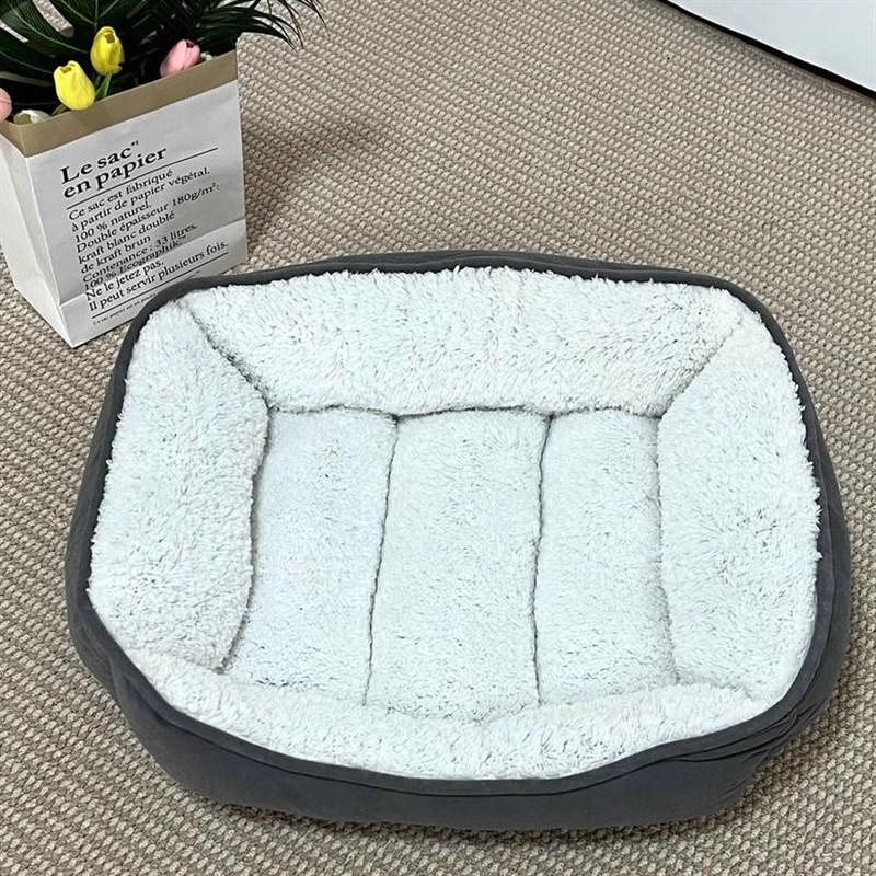 夏季狗窝中小型犬柔软耐脏咬猫窝泰迪比熊圆窝通用深度睡眠狗床垫