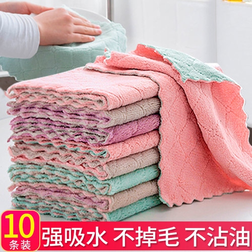 多家宜洗碗布家用厨房用品不沾油抹布吸水不掉毛擦桌子百洁布抹布