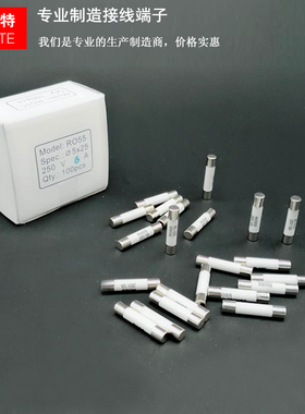 R055 熔断器 保险丝 5x25mm 250V 陶瓷管 熔芯 0.5A-20A 熔断管