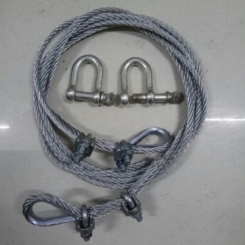 汽车强力拖车绳自行组装手工加工DIY套件牵引钢丝拖车工具总成
