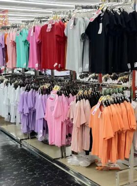 服装店展示架落地男女童装店超市衣架货架挂衣服正挂架子双层高柜