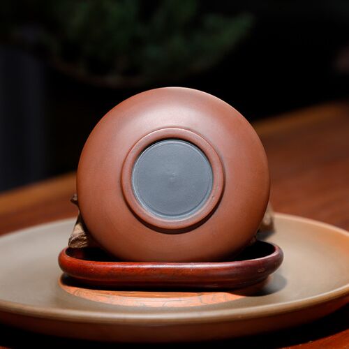 钦州坭兴陶茶杯垫富贵有余功夫茶具茶道茶壶垫杯子隔热垫陶瓷茶托