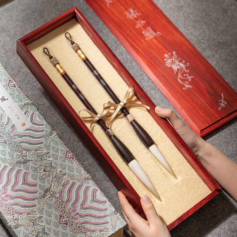 张小凤 挥象 纯羊毫专业级毛笔高档礼盒精品毛笔套装文房四宝专业