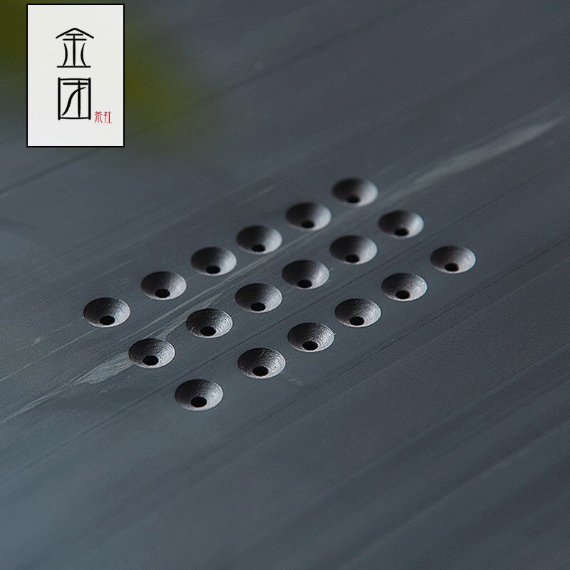 金团绿檀玉石茶盘整块家用天然石材茶台乌金石头茶海简约茶具托盘