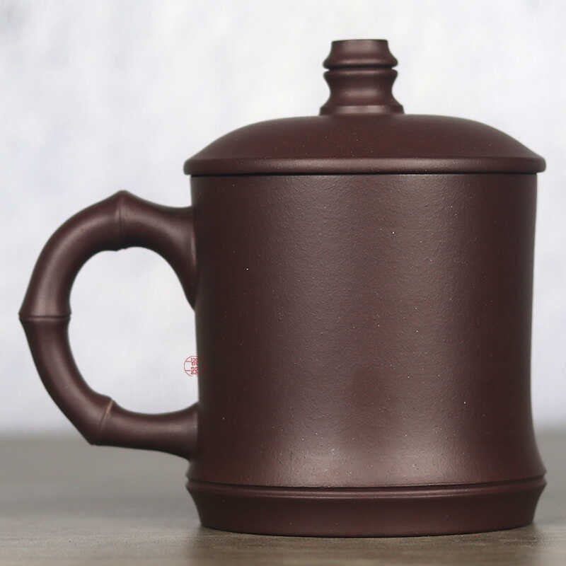 紫砂杯中式办公室男士高档女士款泡茶杯小号小容量喝水杯陶瓷杯子