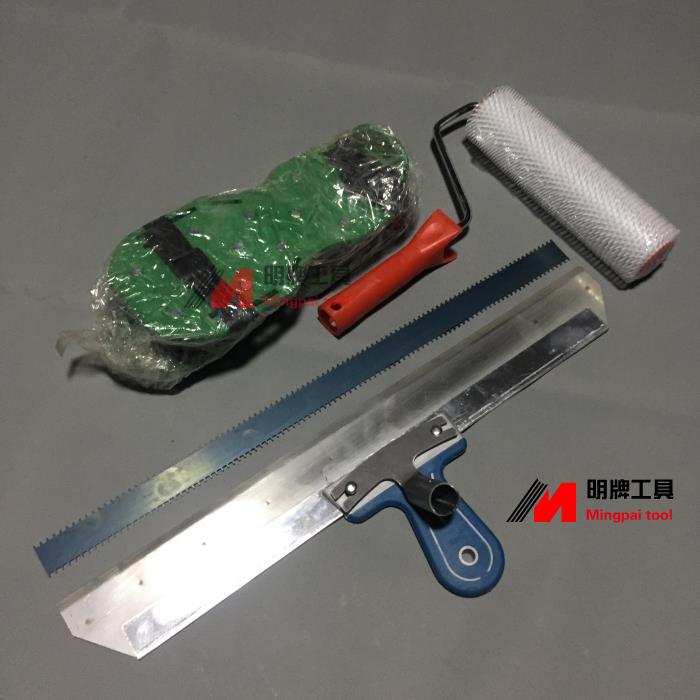 自流平水泥施工工具 环氧地坪漆滚筒刮板耙子齿条钉鞋套餐