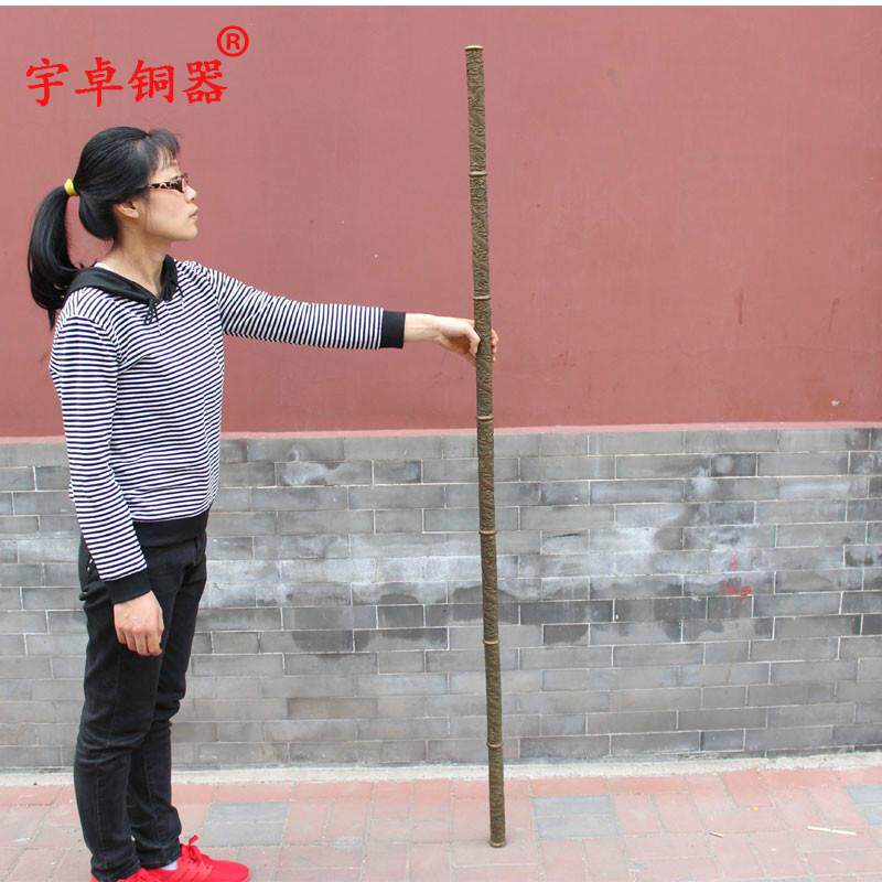 宇卓铜器 纯铜金箍棒 黄铜金箍棒 定海神针 龙纹金箍棒工艺品摆件