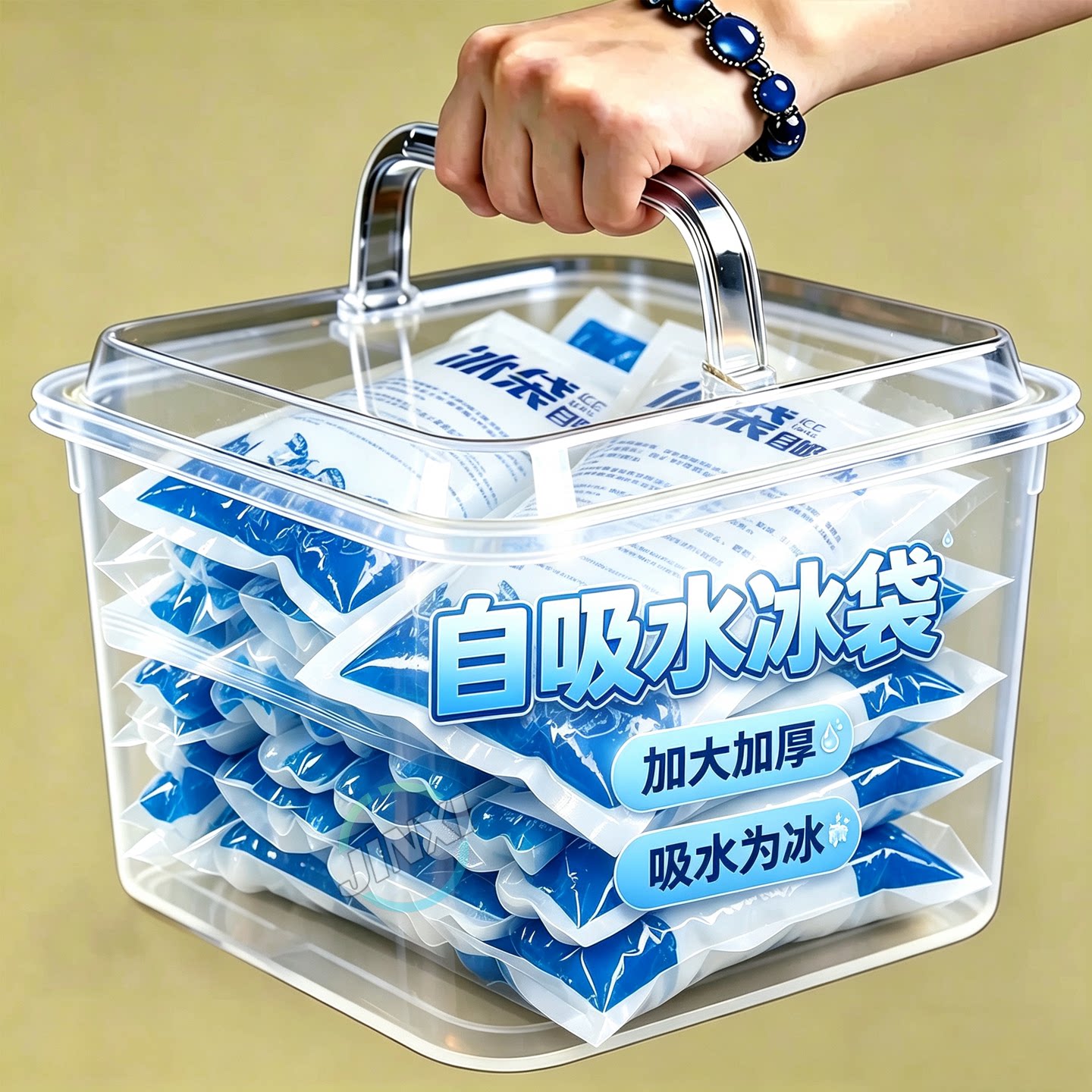 一次性注水冰袋商用快递可复用