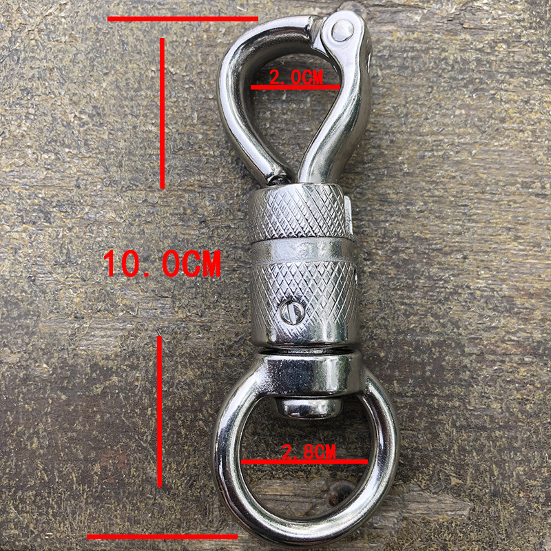 304钢宠物牵引绳钩子狗狗万向环狗绳扣头中大型大型狗专用绳钩头