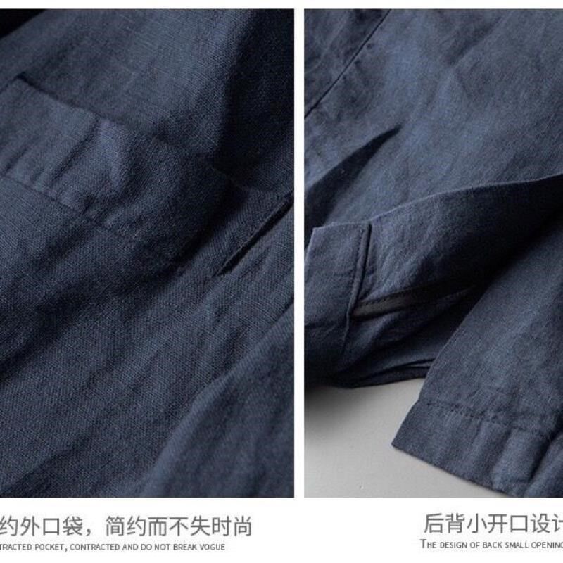 亚西装套装男夏西服男款宽松上衣外套棉西服夏天麻休闲