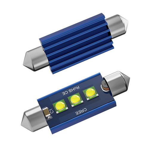 小汽车led阅读灯双尖车内照明灯12v后备箱灯车顶灯泡CREE灯珠31mm