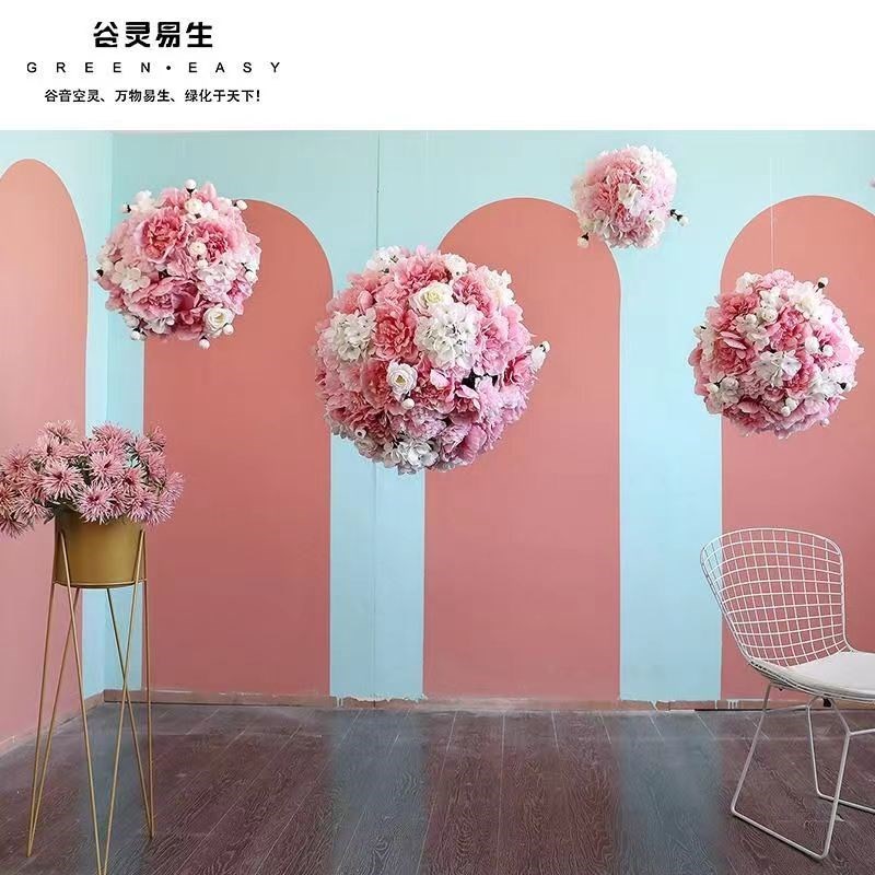 成品花球装饰挂饰婚礼装饰品吊球牡丹花球婚庆装饰布置婚礼布置