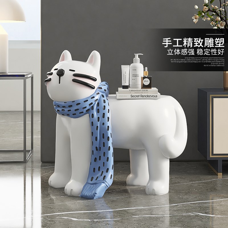 卡通换鞋凳客厅落地摆件家居饰品家用入户门口穿鞋凳乔迁新居礼品
