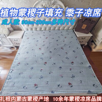 志成多维蒙稷凉席大床用夏季冰凉透气纯植物黍子填充成人儿童床垫