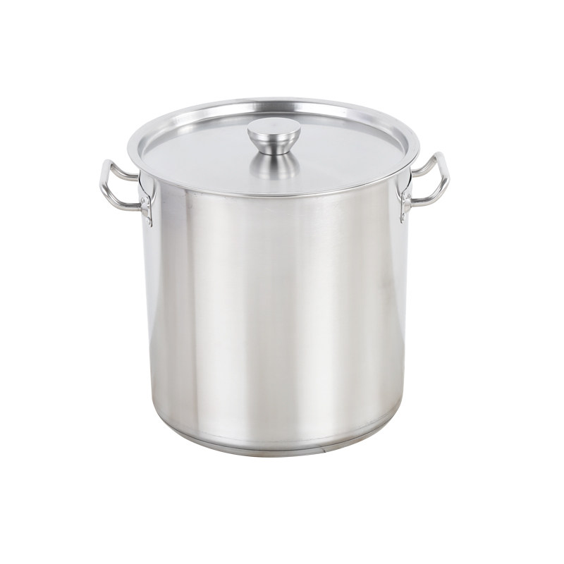 加厚复底304不锈钢汤桶 带盖酒店厨房商用复合底桶特大汤锅包邮