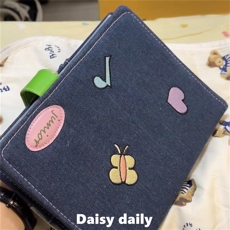 毛绒小狗牛仔卡册三寸拍立得四宫格收纳册活页diy小卡相册本礼物