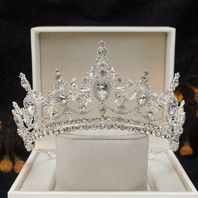 皇冠头饰儿童公主高端生日礼物演出表演王冠小女孩公主裙发箍女童