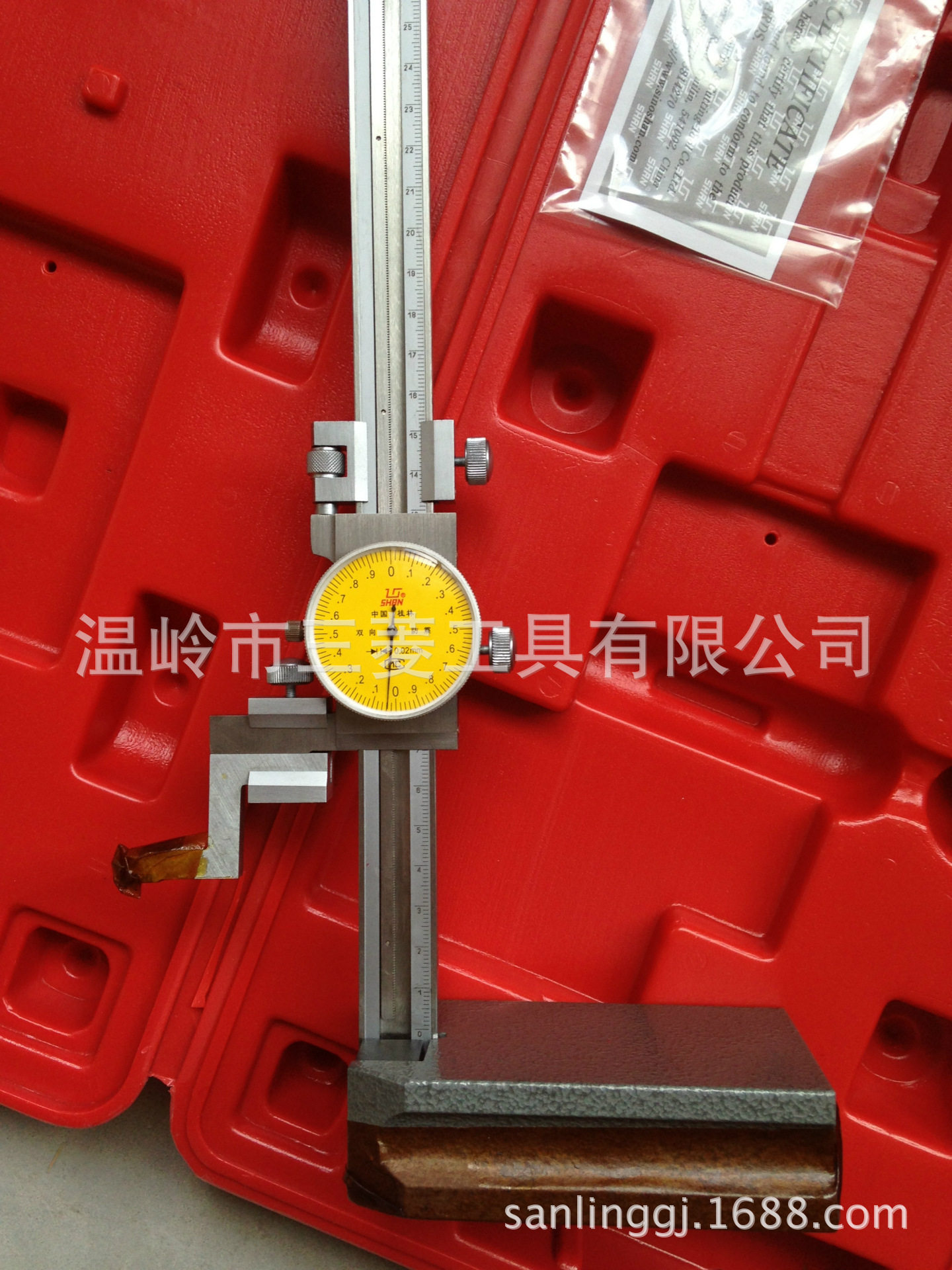 批发桂林桂量不锈钢单柱带表高度卡尺 带表高度规0-200 0-300等