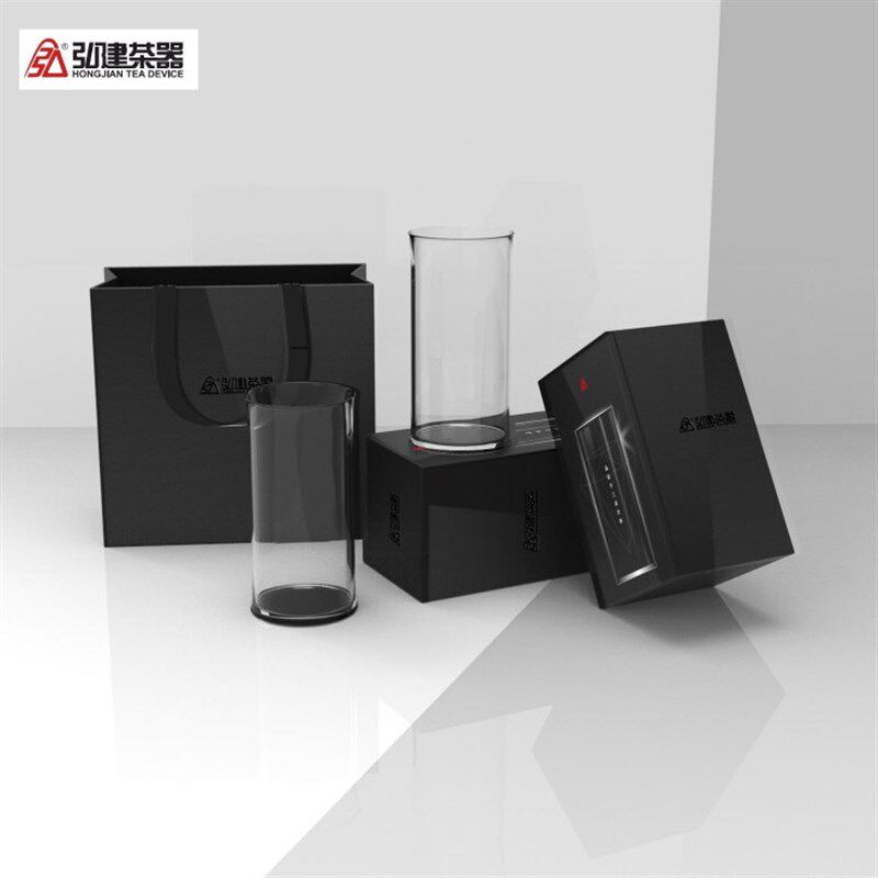 弘建茶器晶钻绿茶杯高端玻璃杯无瑕水杯竹节高端茶具高硼硅耐高温