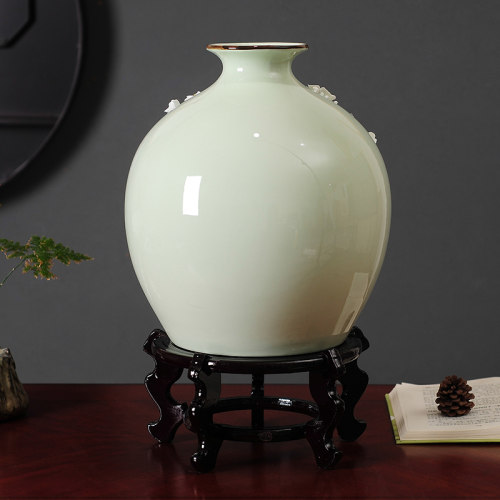 花开富贵陶瓷花瓶瓷器摆设中式客厅电视柜家居装饰品摆件大工艺品