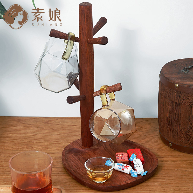 素娘水杯架子挂架茶杯玻璃马克杯家用客厅桌面放杯子的置物架