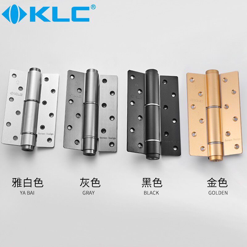 KLC黑色隐形门液压合页弹簧合页闭门器自动关门铰链6寸液压一副