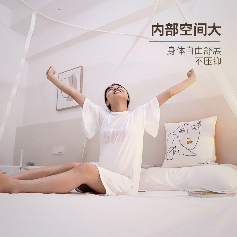 免安装自动收缩防摔蚊帐2022新款高级蒙古包家用卧室儿童婴儿加密