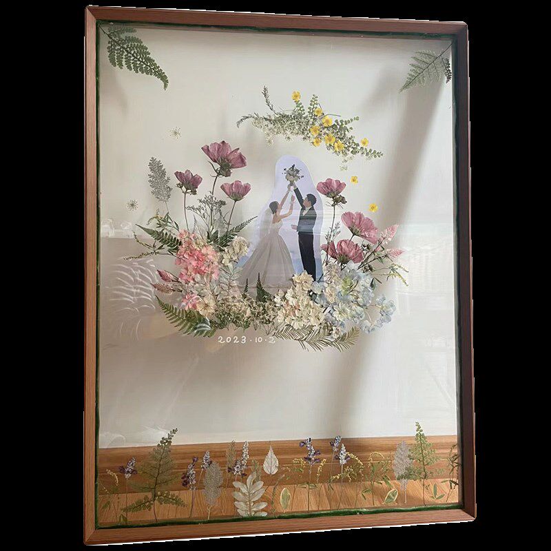 婚庆透明签名框板册台结婚礼庆签到框板手工照片加厚展示画框礼物