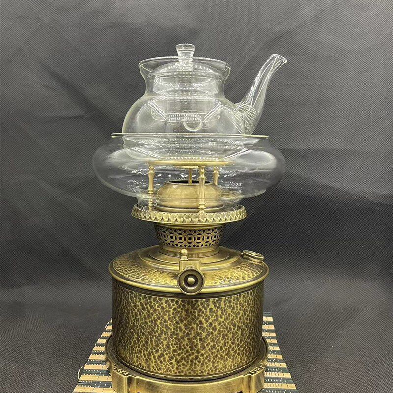手锤空气煤油灯茶炉潮汕纯铜茶灯复古煮水中式功夫茶煮茶精品茶具