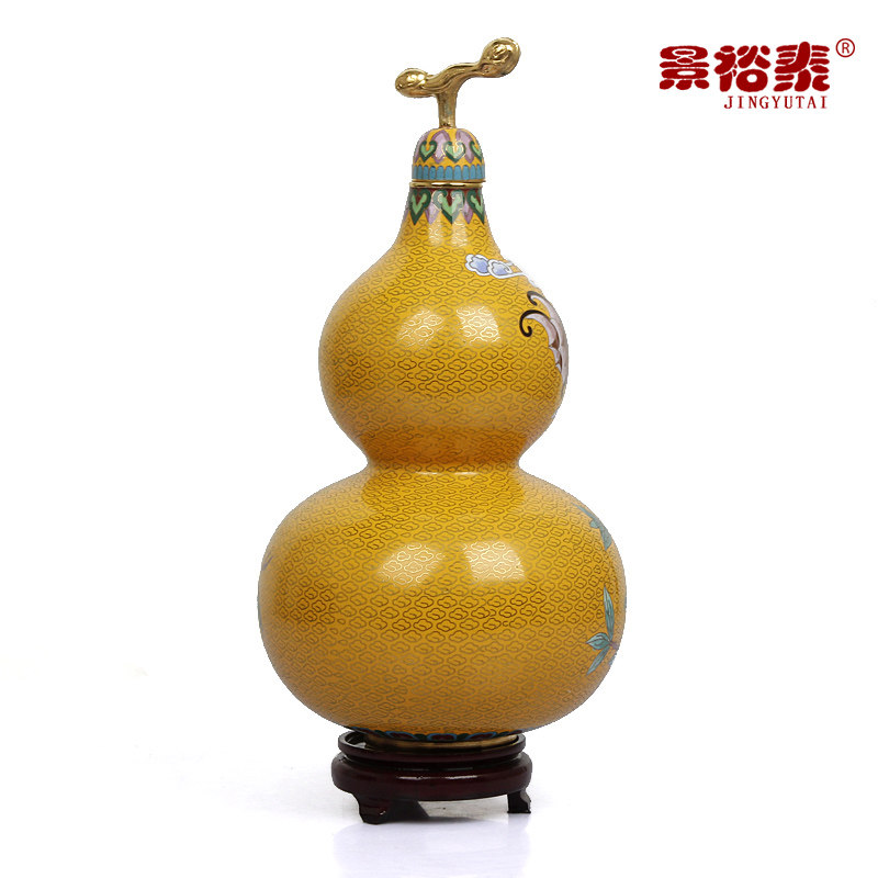 景泰蓝葫芦花瓶福禄中式客厅装饰摆件外事礼品老人祝寿生日礼物