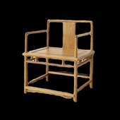 新中式 禅椅主椅 禅椅实木禅椅围椅盘腿打坐椅榆木禅修椅子明式