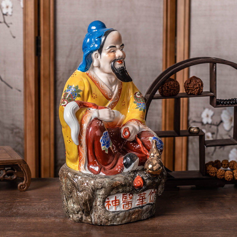 陶瓷神医华佗医圣神像 医生中医院诊所佛像家居摆件