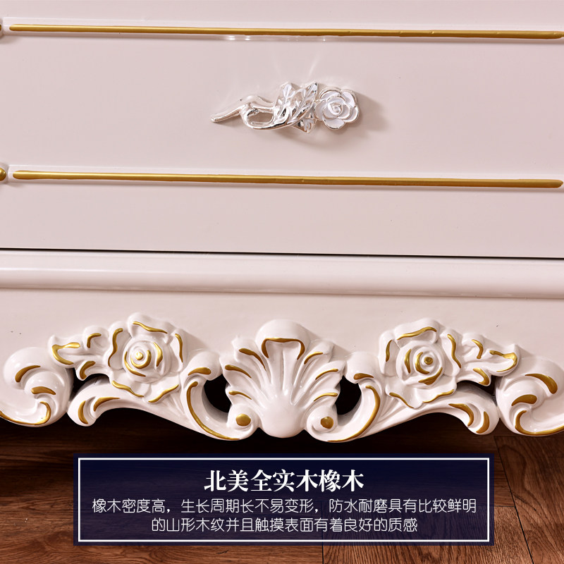 欧式大理石角几美式客厅全实木雕花烤漆方几沙发边柜电话桌小茶台
