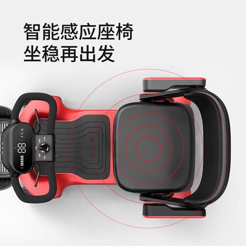 皮皮熊小红车高端老人代步车老年四轮电动车轻便可折叠安全助力车