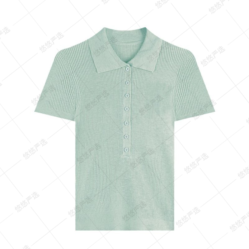 【不显瘦来骂我】夏季时尚百搭修身显瘦POLO短袖针织衫上衣 5037