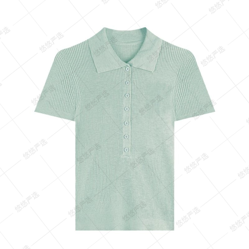 【不显瘦来骂我】夏季时尚百搭修身显瘦POLO短袖针织衫上衣 5037