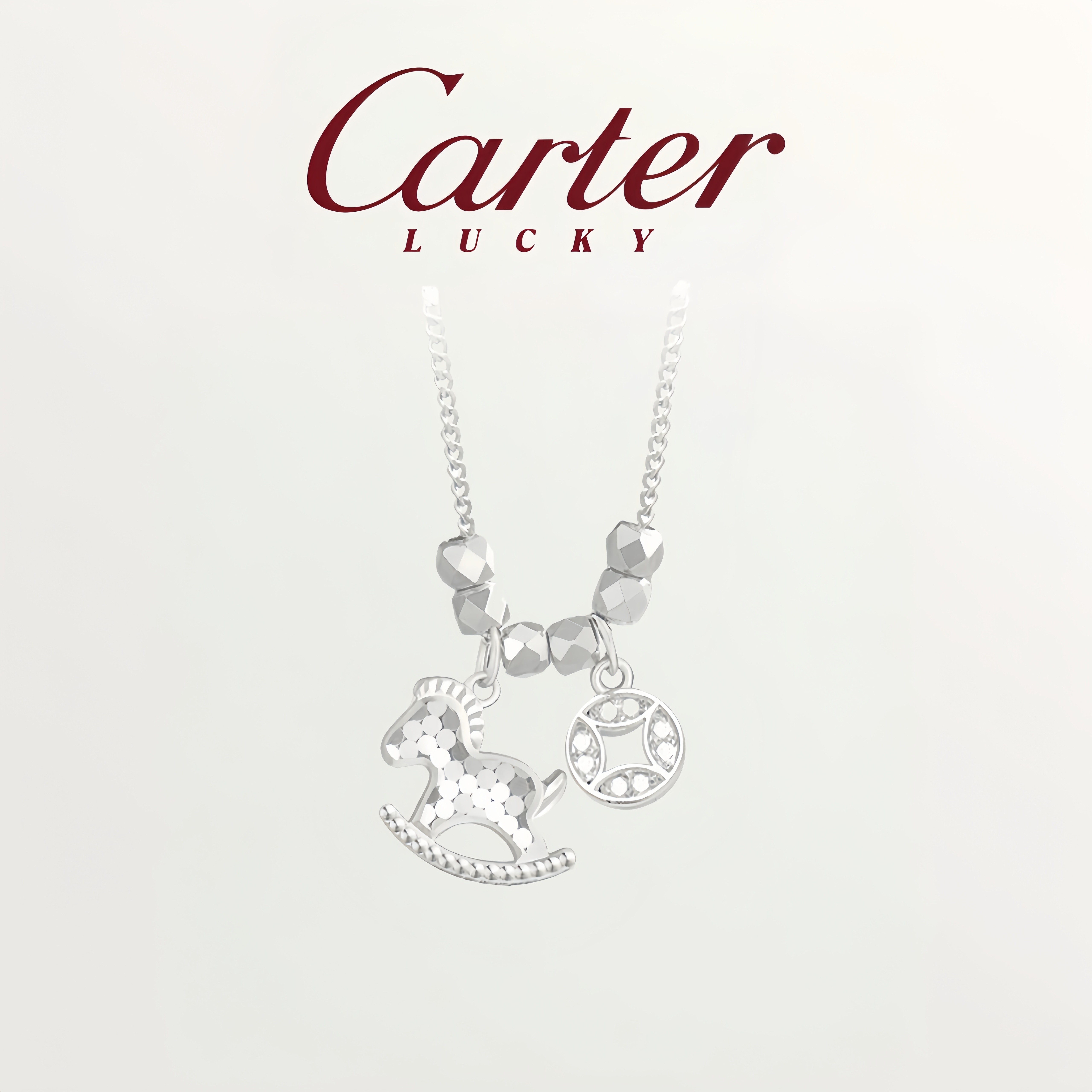 S999足银马上有钱吊坠生肖本命马项链轻奢小众时尚送好友生日礼物