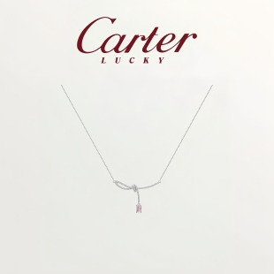 S999纯银极光丝带结小方糖锁骨链轻奢项链配装高级送女友生日礼物